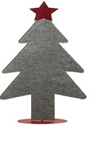 Dekoaufsteller Pino Weihnachtsbaum Polyester H.90 Cm Grau
