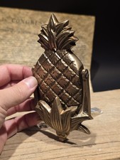 6" Vintage Style Solid Brass Pineapple Door Knocker Colonial Welcome Sign