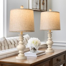 Tradition 20.5" Rustic Table Lamp Set of 2 for Living Room Farmhouse Bedside ...