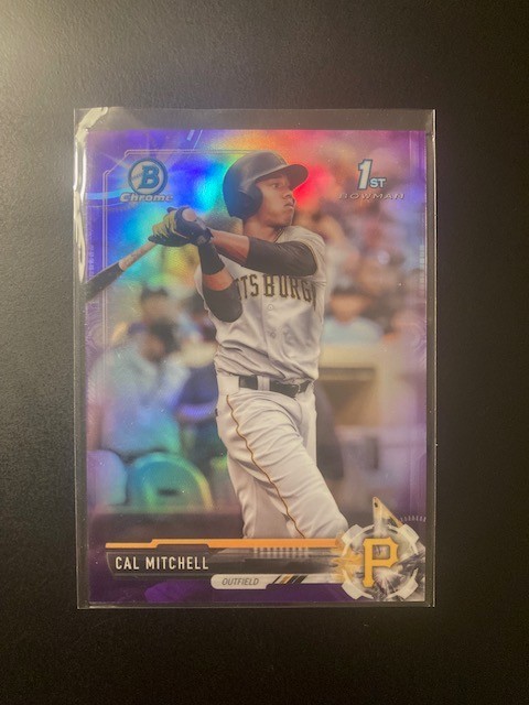 2017 Bowman Chrome Cal Mitchell 1st Purple Refractor /250 Rookie RC #BDC-92