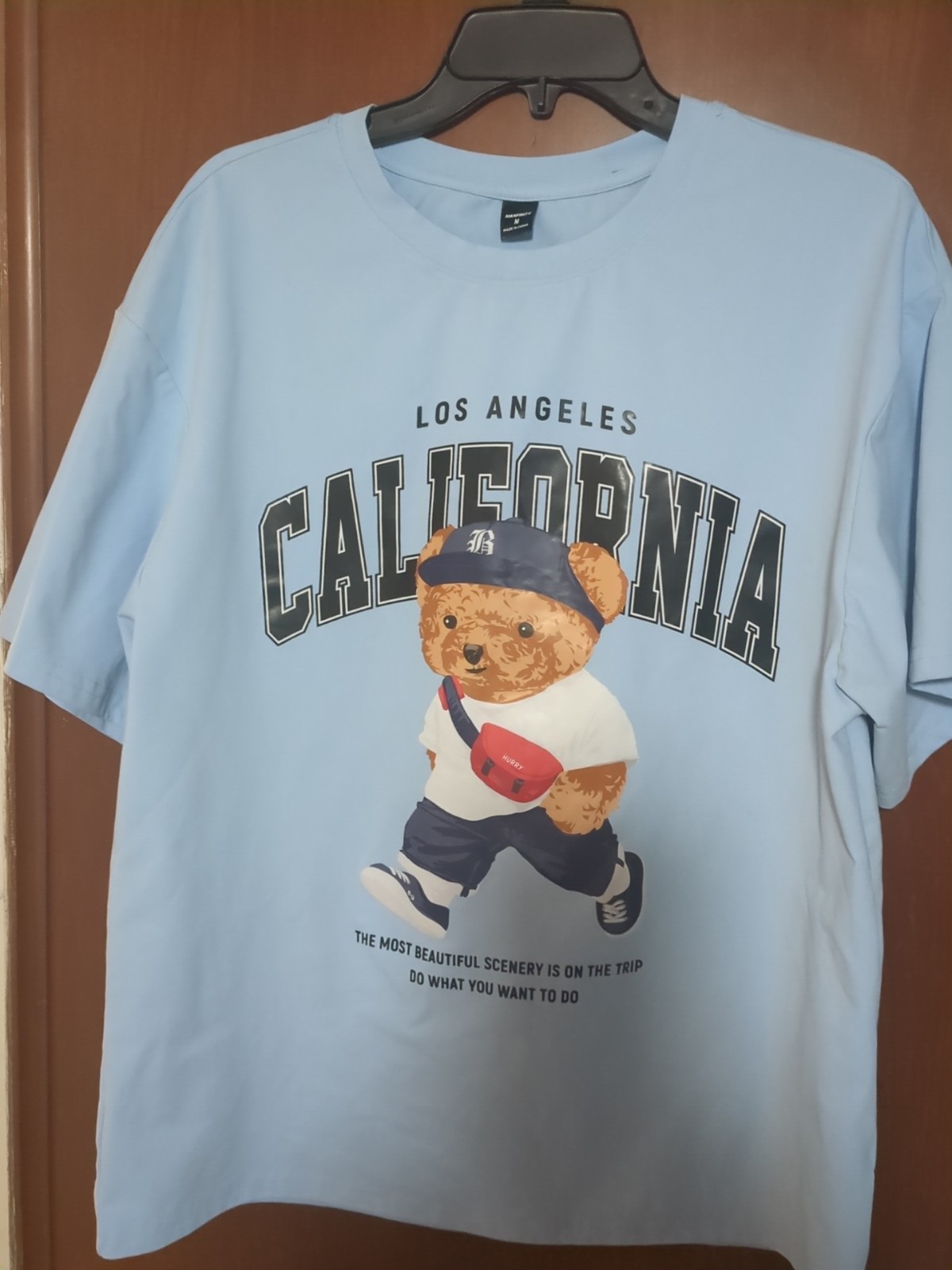 T Shirt With Traveling Teddy bear