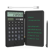 NEWYES Portable Calculator with Notepad, 2-Line 12-Digits Large Dis... Fast Ship