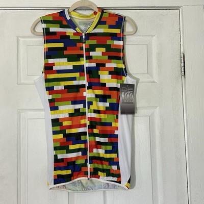 De Soto Cycling Jersey Triathlon Cooler Sleeveless Full Zip Color Block XL A22