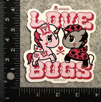 Lot of 1 Large Tokidoki Love Bugs Die Cut Sticker