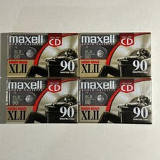 Maxell XLII 90 High Bias Type II Blank Cassette Tapes Sealed Lot of 4