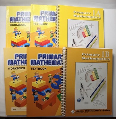 Primary Mathematics 1A/1B, Textbook/Workbook/Home Instructors Guide Set LOT 2012