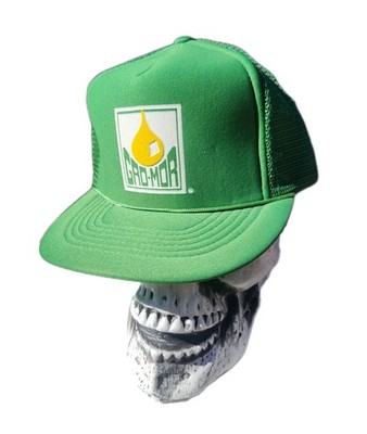 Vintage GRO-MOR Snapback Trucker Cap Hat Green Foam Farming Dairy OSFA MESH 