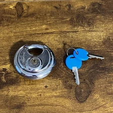 Storage Lock Maximum Security 2-3/4 in Stainless Steel 2 Keys U-Haul Smart Stop