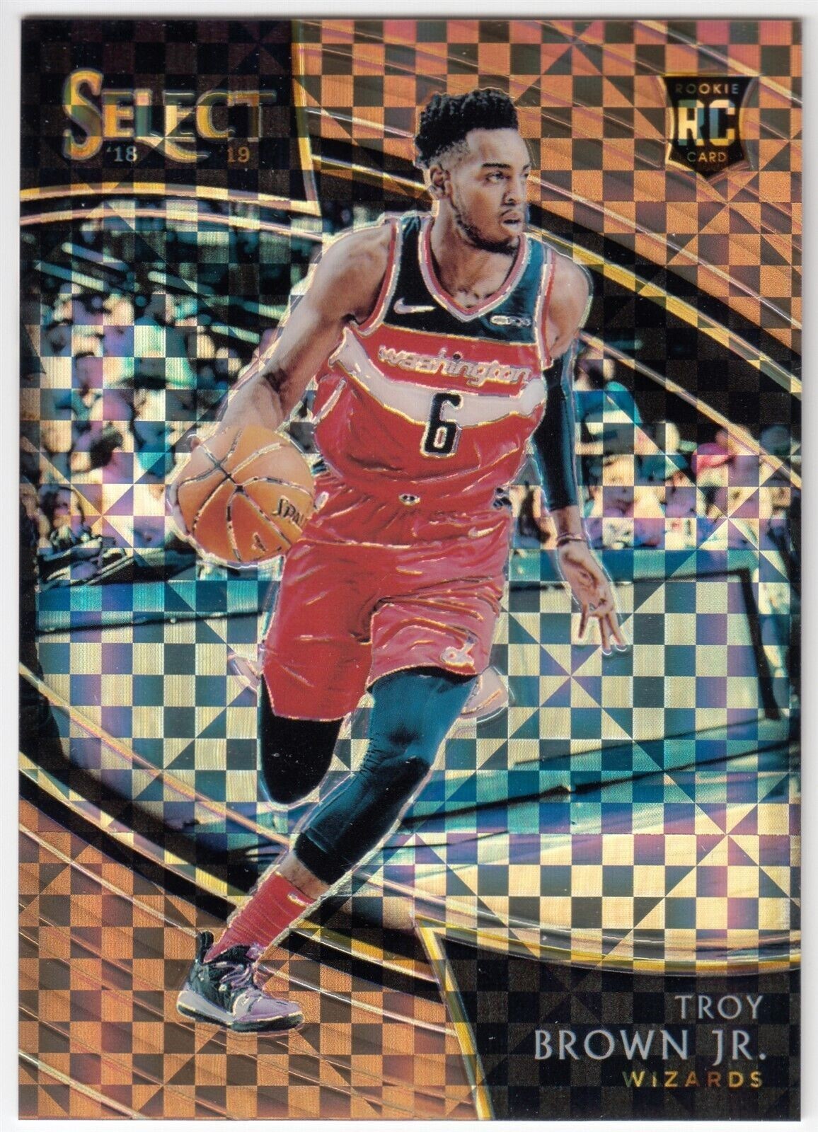 2018-19 Panini Select Courtside Copper Prizm TROY BROWN JR. 241 19/60 Wizards RC