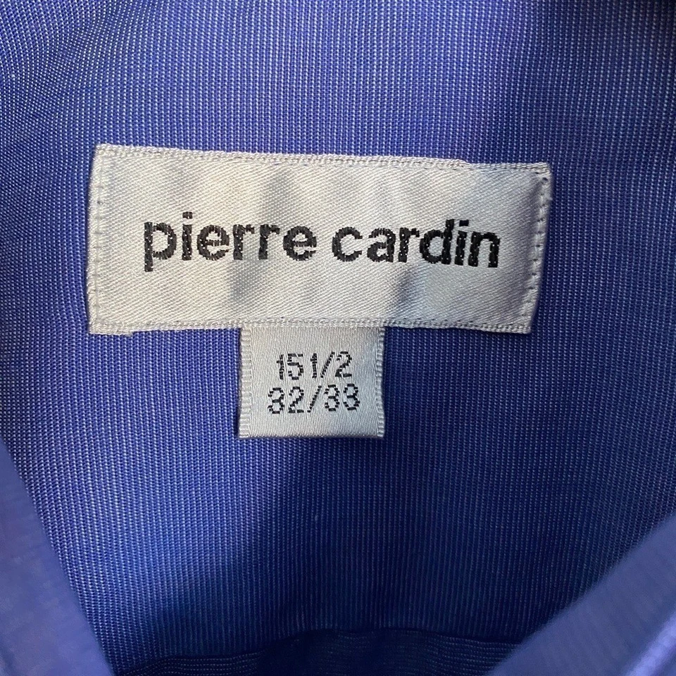 Pierre Cardin Men's Blue Long Sleeve Button Up Dress Shirt Size 15.5 - 32/33 - Image 2 of 4