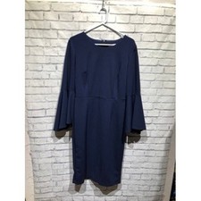 New York & Company, Womens M, Navy Blue, Bell Sleeve Sheath Dress, Career 👗