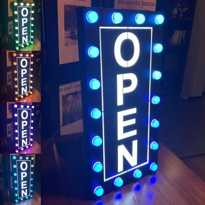 Outdoor Waterproof LED Open Sign RGB Color Changing