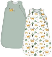 Baby Sleep Sack 6-12 Months 1.0 TOG, 100 Cotton Baby Wearable Blanket with 2...