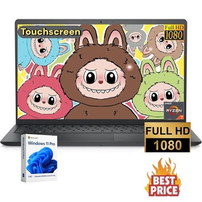 DELL Inspiron Laptop 15.6 in Touch 8 core Ryzen 7 UpTo 64GB RAM 4TB SSD Win Pro