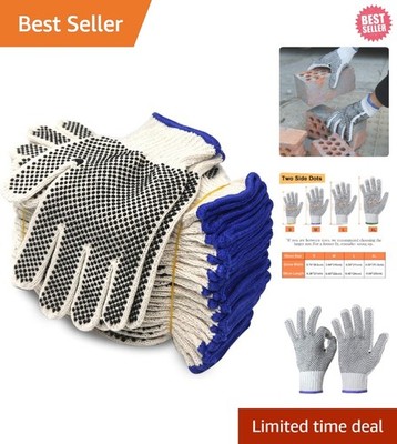 Durable & Breathable 12 Pairs Work Gloves for Safety in Construction & Gardening