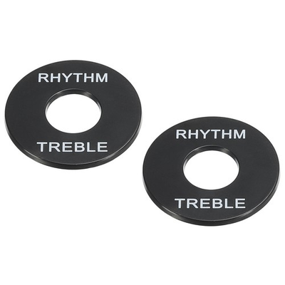 #ad 2pcs Guitar Toggle Switch Washer Plate Rhythm Treble Ring Black White Letter $11.00