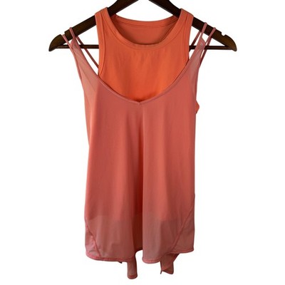 Lululemon Women s 2 Tops Such a Cinch & Align Waist Length Racerback Tanks Coral