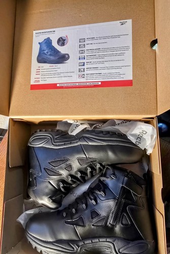 Reebok Arbeit Herren 6" Rapid Response Weiche Spitze Taktische Stiefel Schwarz RB8678 12 M/D - Bild 7 von 7