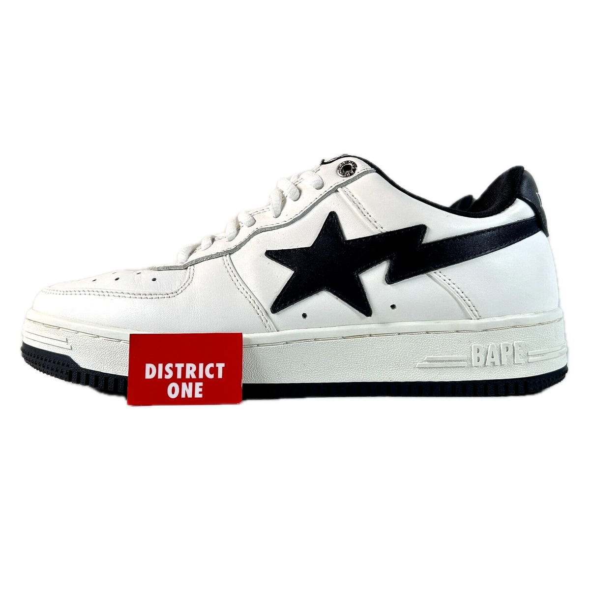 JJJJound x A Bathing Ape BAPE Bapesta White Navy - Size 8