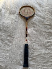 Ascot opium lightweight Vintage Squash Racket - wooden 1980s used once