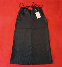 NWT Everlane The Linen Apron Dress Women's Size M Black 100% Linen