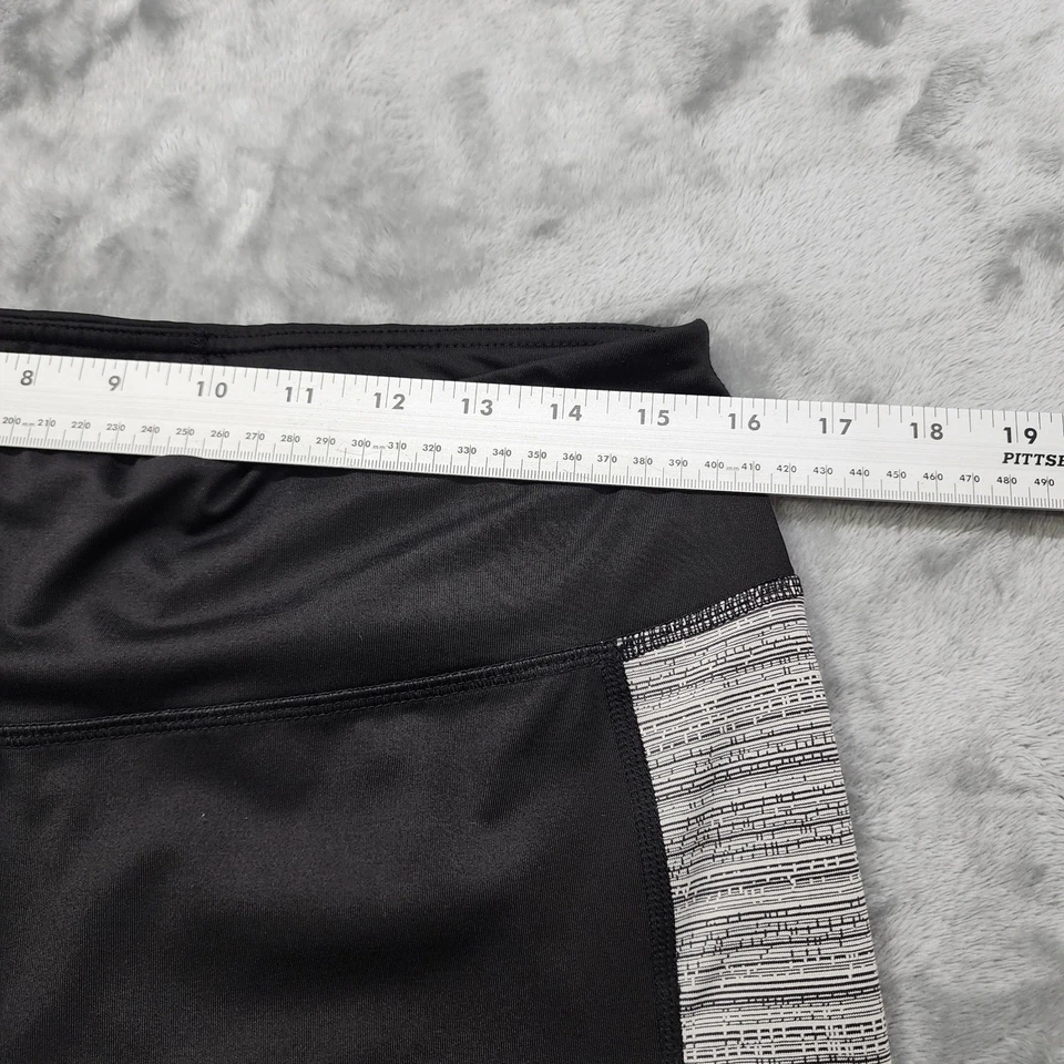 Leggings Danskin Now para mujer L gris negro bloques de color tiro alto tobillo entrenamiento gimnasio Foto 4 de 4