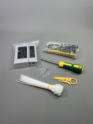 RJ45 Crimping Tool Kit Network Cable Line Tester Cat6 RJ45 Pass Through Connect - Afbeelding 11 van 17