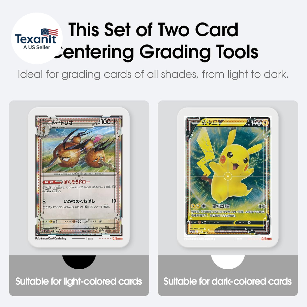 Card Centering Grading Tool & Cleaning Kit for PSA Pokemon Trading Cards -  Stand | eBay