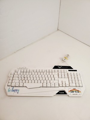 Gaming Keyboard Mouse Magic Eagle Havit Rainbow Backlit Model HV-KB558CM White