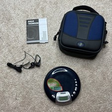 RCA Portable CD Player RP2621B Bundle Case Earbuds Compact Disc Blue For Parts