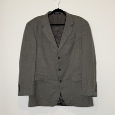 VTG Oscar De La Renta 100 Wool Blazer Men 42R Single Breasted Sport Coat Jacket