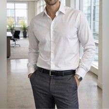 Hugo Boss Slim Fit Stretch White Dress Shirt 16.5 /42