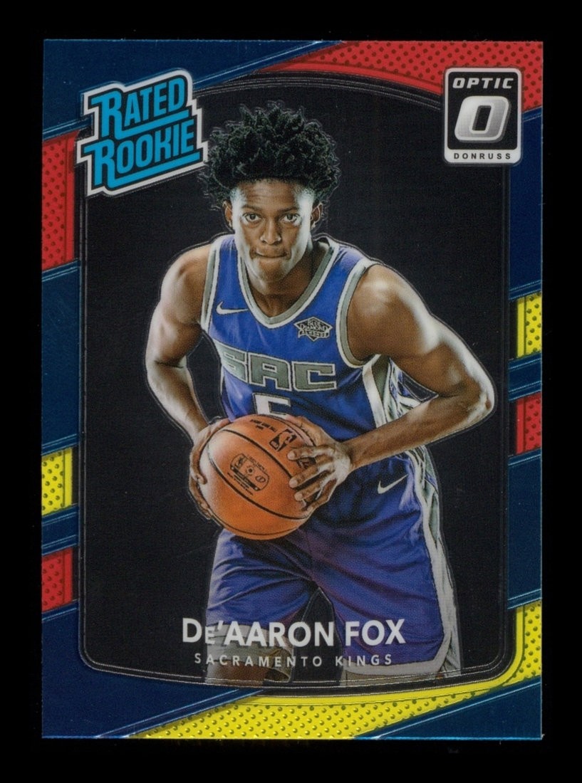 2017-18 Donruss Optic: #196 De'Aaron Fox Red/Yellow Rated RC NM-MT OR BETTER