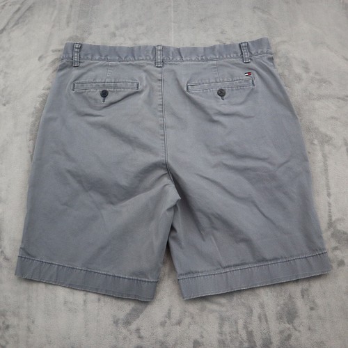 Tommy Hilfiger Shorts Herren 35 grau vorne flach Eingrifftaschen Freizeit Chino - Bild 7 von 15