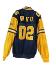 Vintage West Virginia Stitched Reversible Jacket Signed Rasheed Marshall 02 WVU