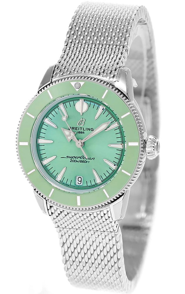 Breitling SuperOcean Heritage 36mm Green Dial SS Men's Watch