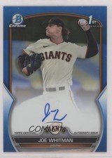 2023 Bowman Draft Chrome Prospect Blue Refractor 46/150 Joe Whitman Auto 10no