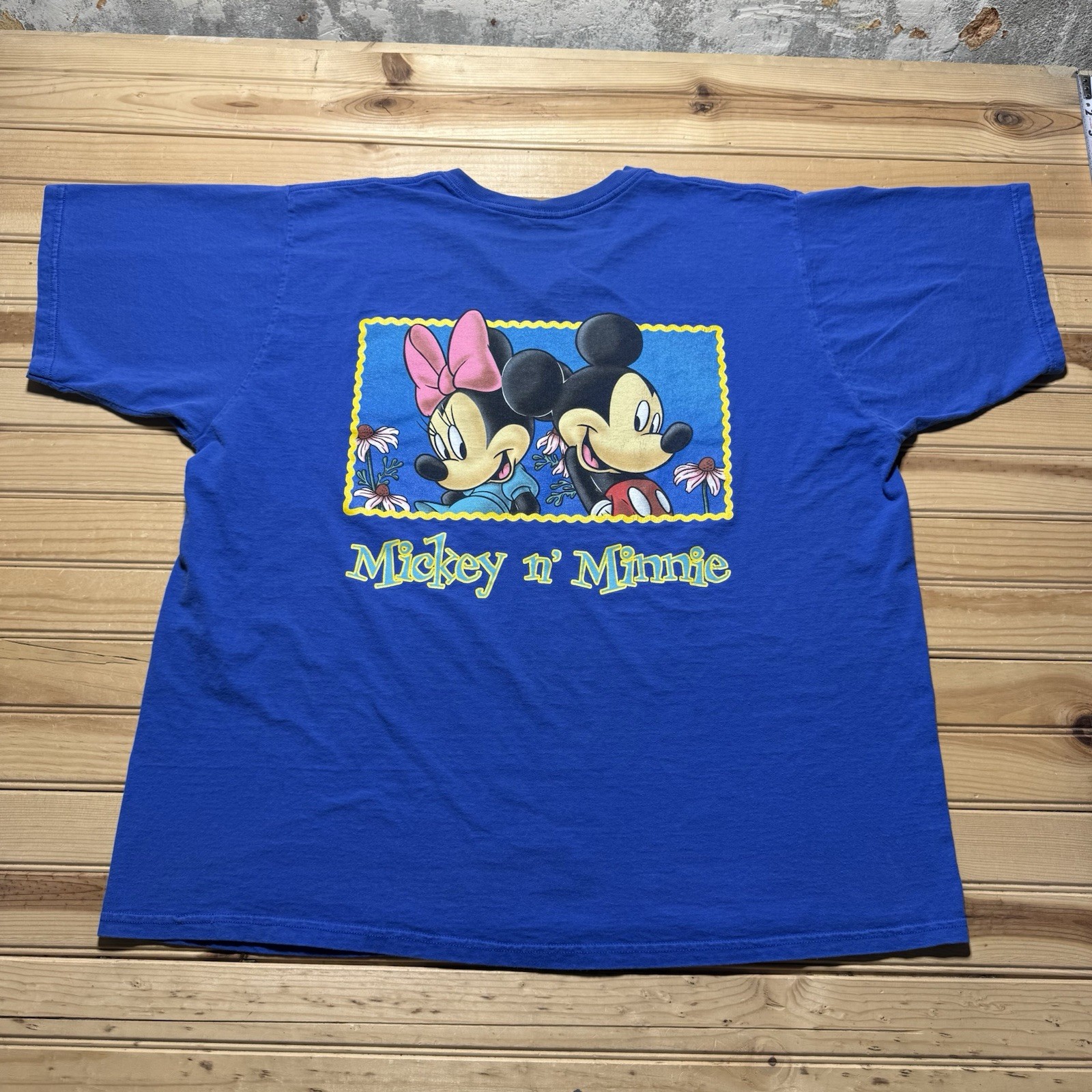 Vintage 90s Y2K Mickey n’ Minnie Mouse Double Sided Disney Shirt Size 2XL
