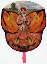 1910-15 Wrigley's Juicy Fruit Chewing Gum Paper Die Cut Fan #N
