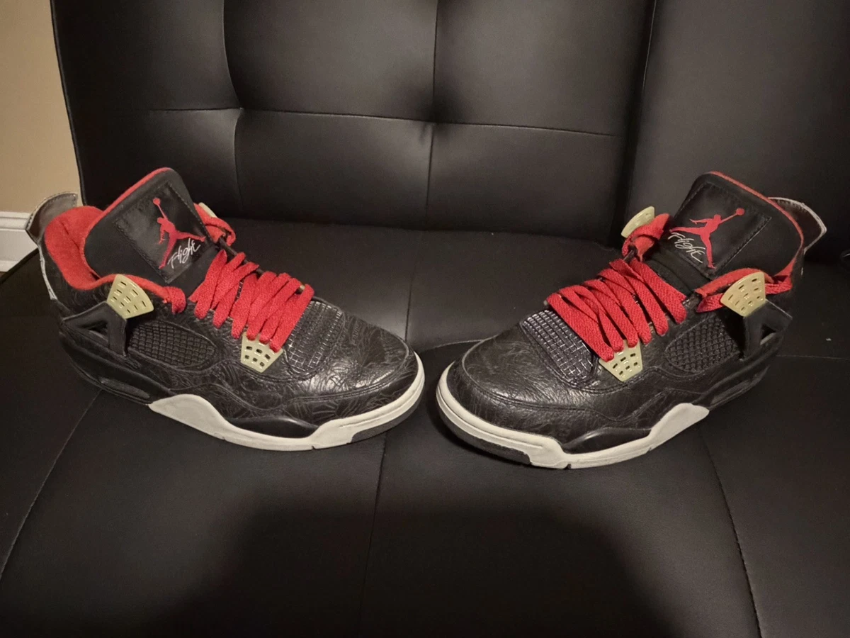 Authentic Nike Air Jordan 4 Retro Rare Air Size 12 Black Fire Red With Box JORDAN Air 4 Retro  main image 2