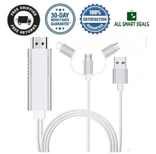 Cable Para Conectar El Celular A La TV 3 En 1 Conector MicroUSB C Iphone Android