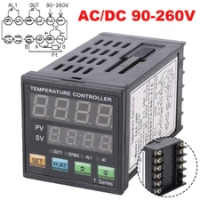 PID Temperature Controller Dual LED Integrated Temperature Meter SSR Relay Alarm