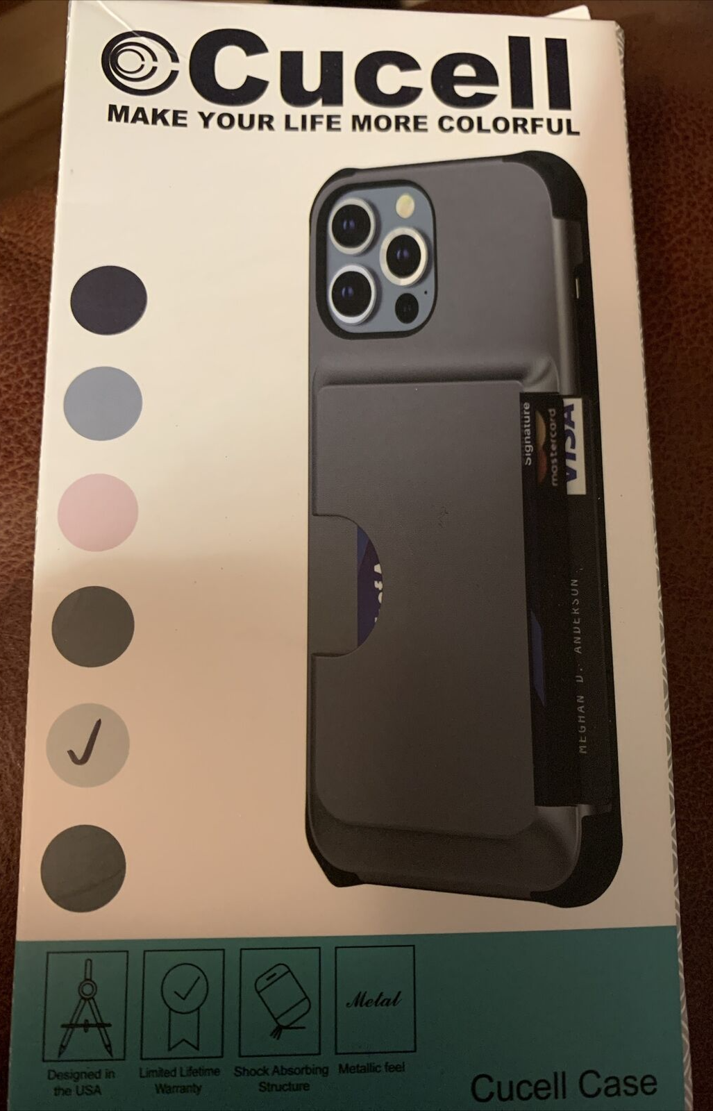 CUCELL iPhone 13 Pro Case with Built-In Card Holder and Wallet