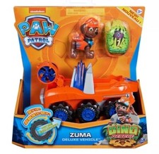 PAW Patrol, Dino Rescue Zuma Deluxe Rev Up Vehicle with Mystery Figure NEW Toy