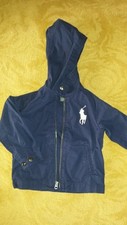 POLO Ralph Lauren Boy's Toddler BIG PONY Hooded Windbreaker Jacket 24M Navy EUC