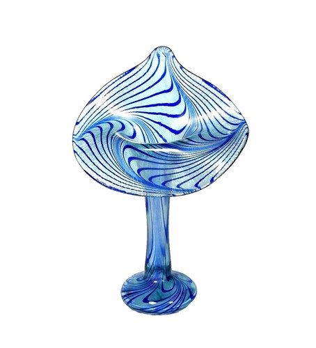 Robert Held Art Glass Blue Iridescent 7 1/2