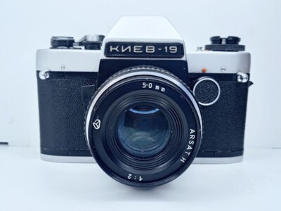Kiev-19 35mm Film Camera with ARSAT 50mm f/2 Lens Vintage SLR Camera USSR