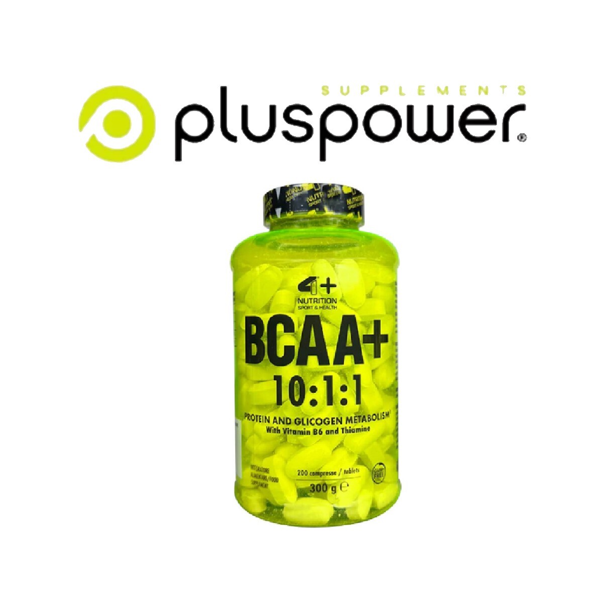 4+ Nutrition BCAA+ 10:1:1 200 cpr - Aminoacidi Puri e Naturali
