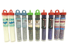 LOT 10 GLITTER TUBES MIXED COLORS - FOR SCRAPBOOKING AND CRAFTS