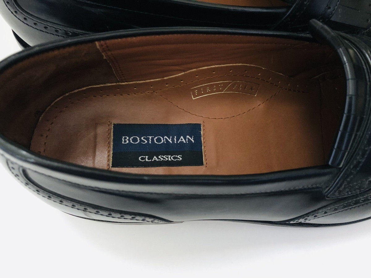 Bostonian First Flex Black Tassel Wing Tip Mens Leather Loafers Sz 10.5 M 20370 Bostonian Classics 20370 First Flex Black Leather Tassel  main image 3